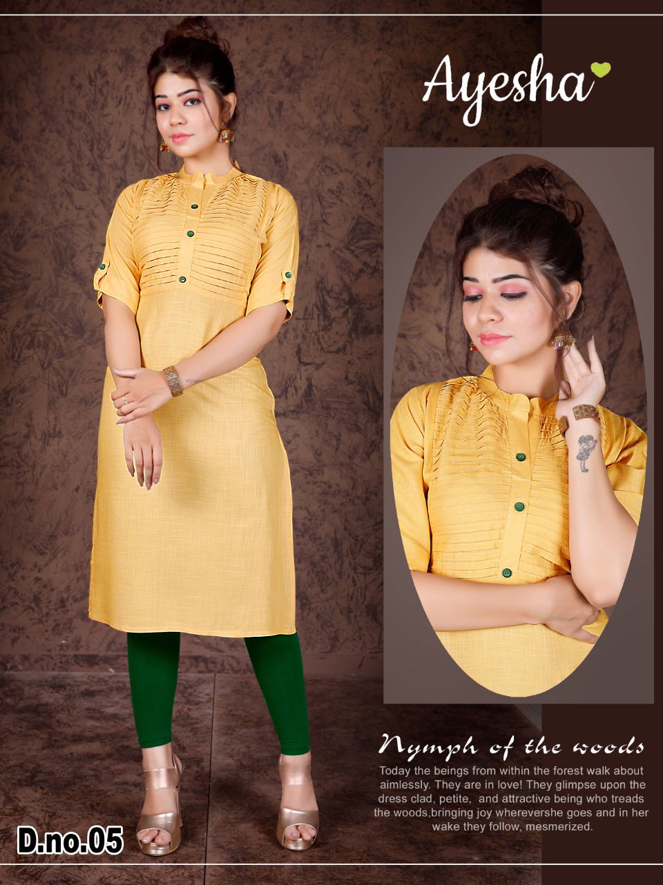 Ayesha Preet  Latest Fancy Designer Heavy Rayon Slub Plain Kurti Collection